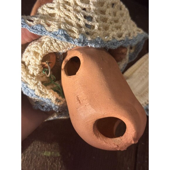 Vintage Composition Baby Doll With Crochet Outfit And Bonnet Cute Baby As Is - Picture 11 of 11